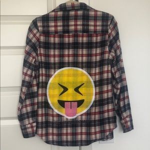 The Vintage Twin emoji flannel